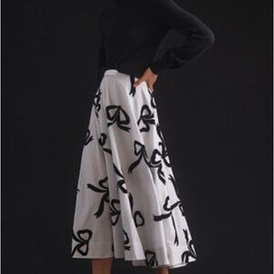 Maeve by Anthropologie Taffeta Midi Skirt